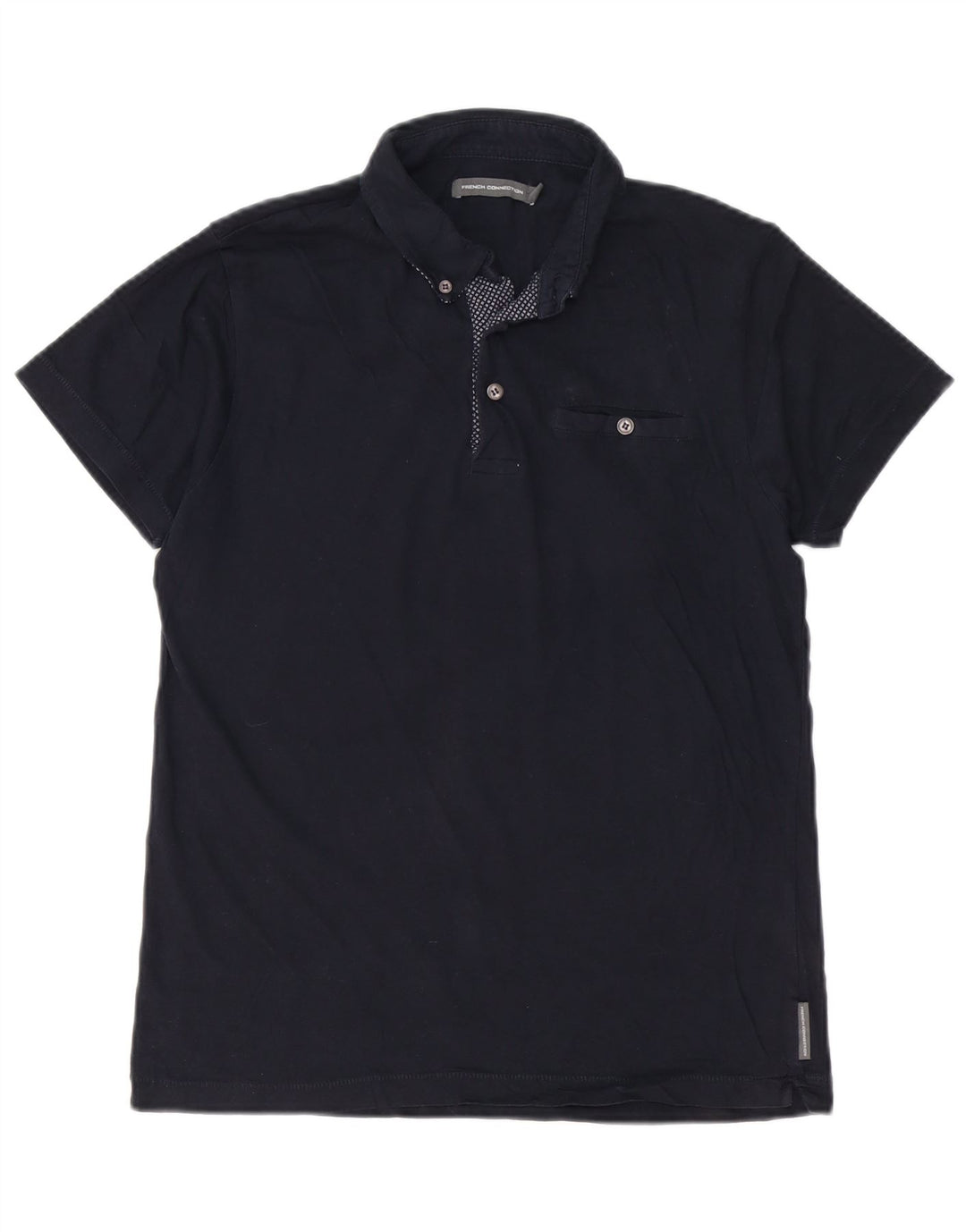 Polo da uomo French Connection in cotone blu navy medio