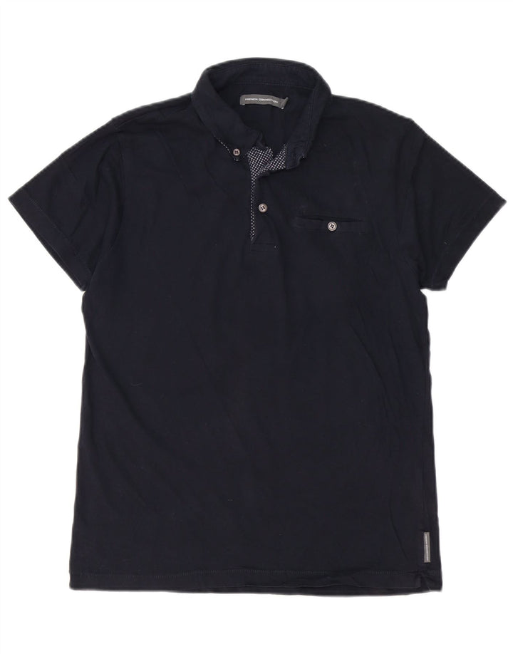 Polo da uomo French Connection in cotone blu navy medio