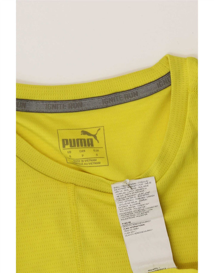T-shirt da uomo Puma Top Small gialla in poliestere
