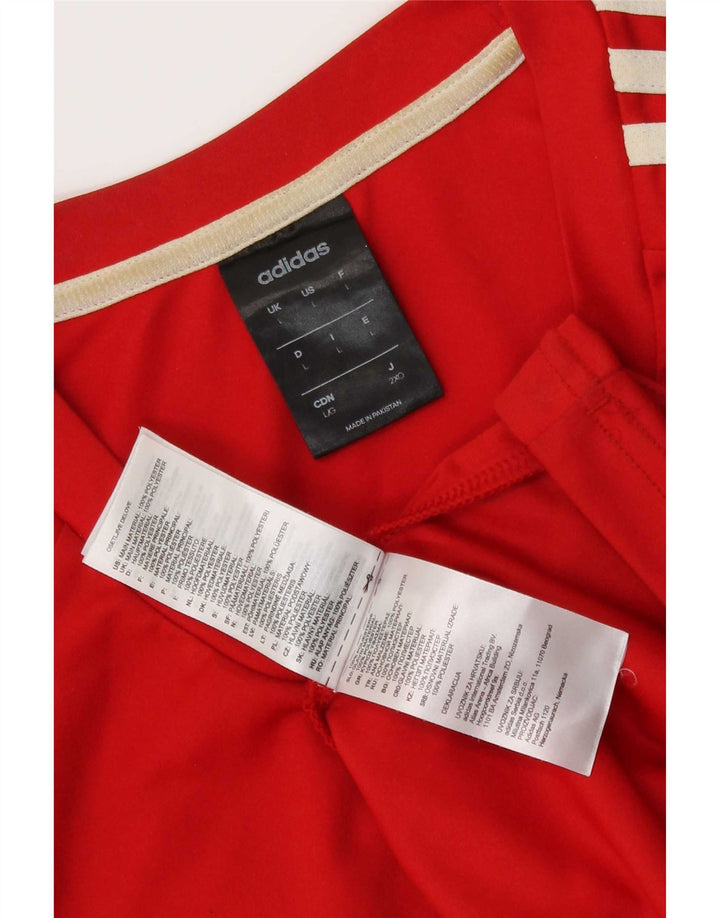 T-shirt Adidas Climalite da uomo, grande, in poliestere rosso