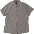 LEE Mens Regular Fit Short Sleeve Shirt 2XL Grey Pinstripe Cotton Vintage Lee and Second-Hand Lee from Messina Hembry 