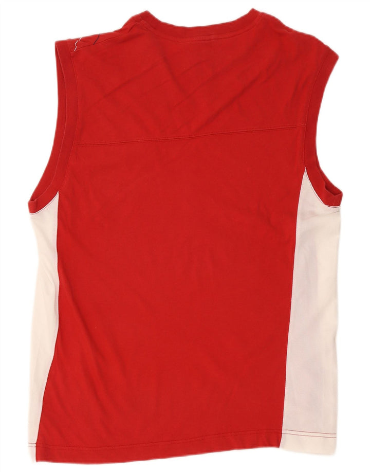 Canotta grafica Nike da uomo, grande, in cotone color block rosso