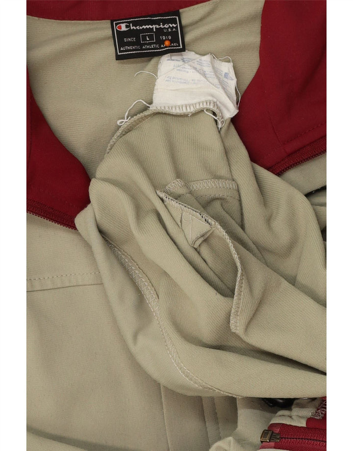 Giacca da tuta da uomo CHAMPION grande in poliestere kaki