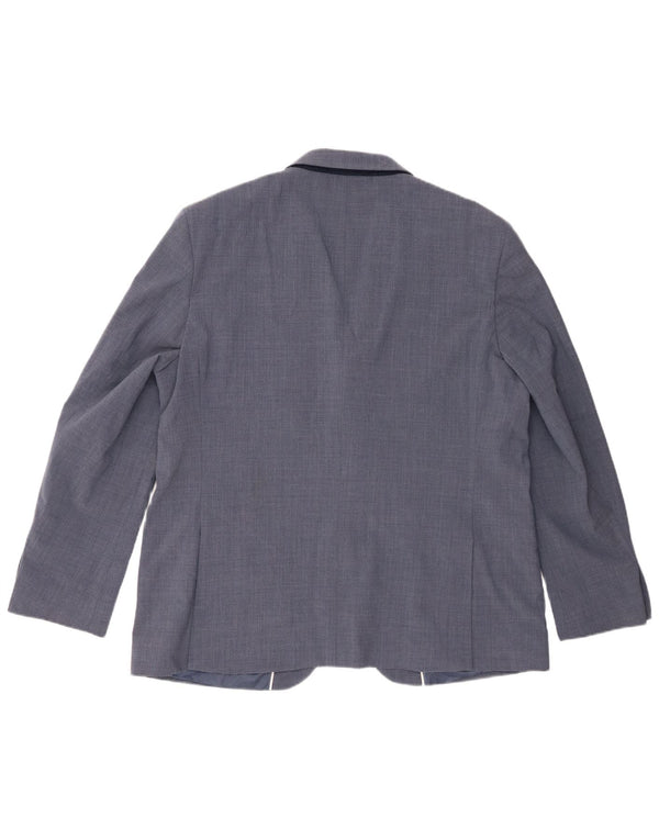 Giacca blazer a 2 bottoni Marks & Spencer da uomo UK 46 3XL lana blu