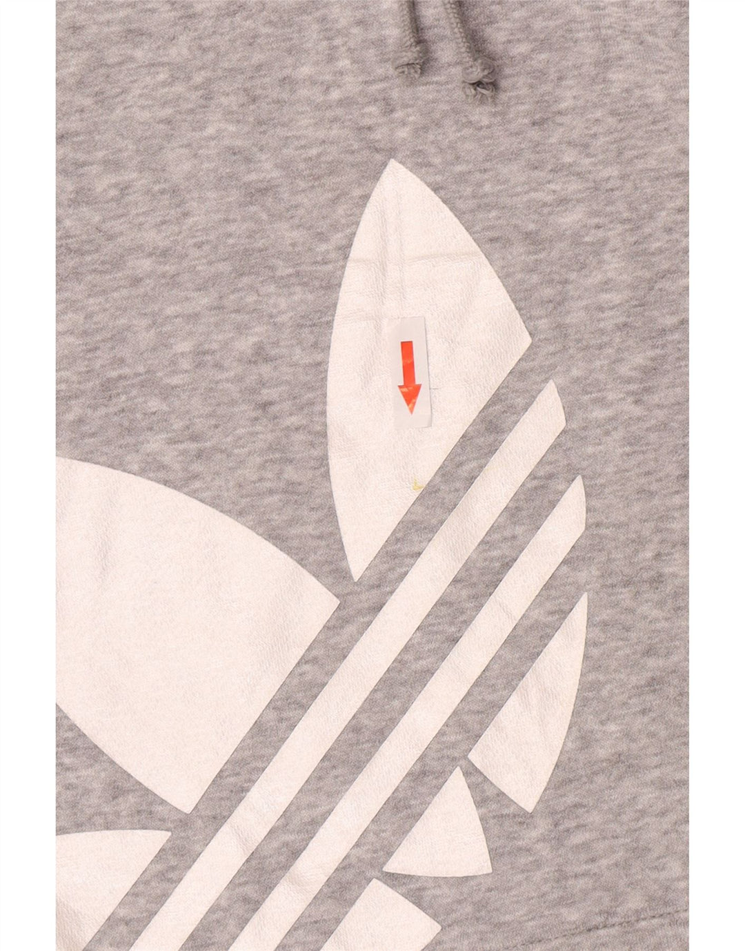 Felpa con cappuccio oversize con grafica corta Adidas da donna UK 12 Cotone grigio medio