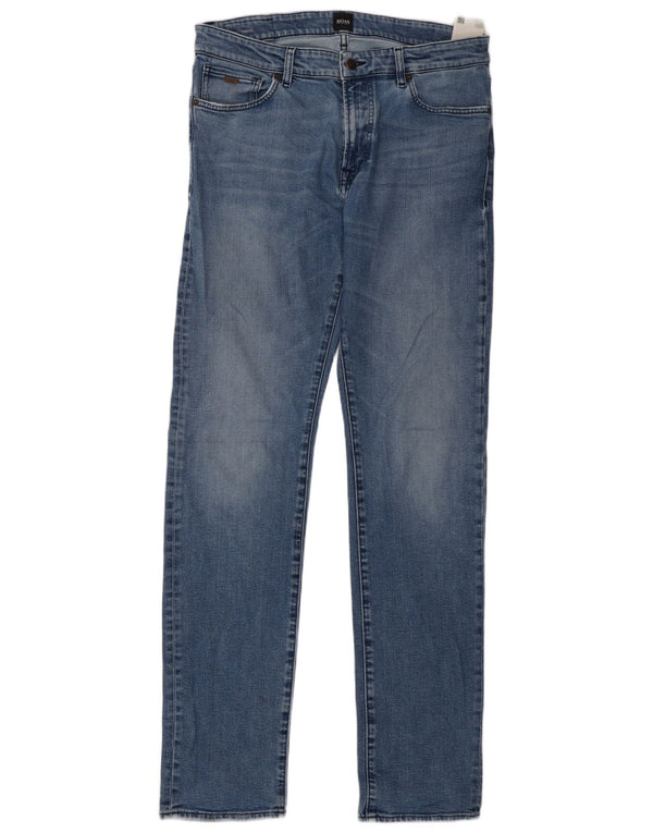 Jeans slim da uomo Hugo Boss W34 L36 cotone blu