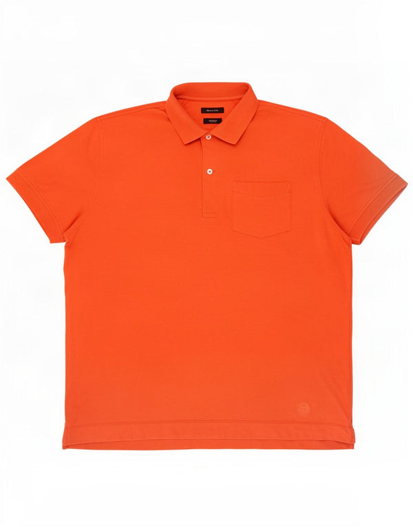 Polo da uomo Comfort Fit Massimo Dutti in cotone arancione medio