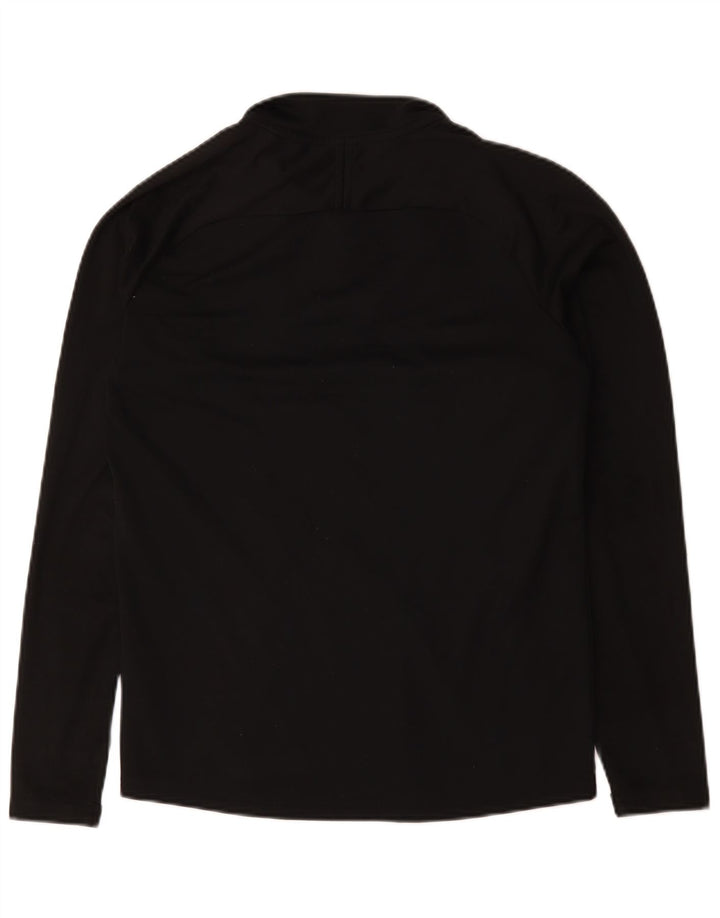 Top della tuta da ginnastica Nike Dri Fit con collo e zip da uomo, piccolo, color block nero