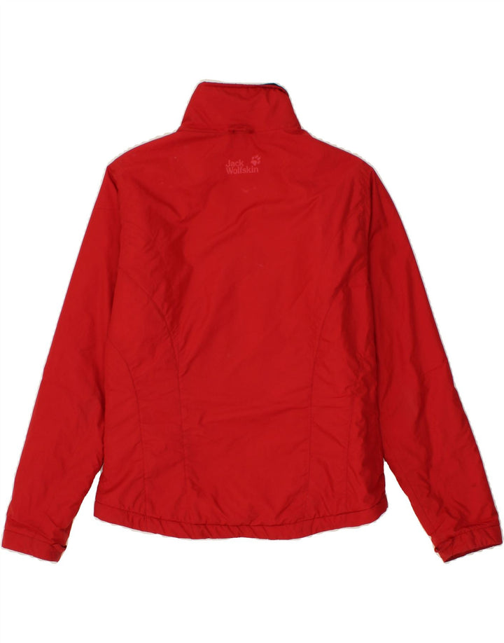 JACK WOLFSKIN Womens Windbreaker Jacket UK 10 Small  Red Polyester Vintage Jack Wolfskin and Second-Hand Jack Wolfskin from Messina Hembry 