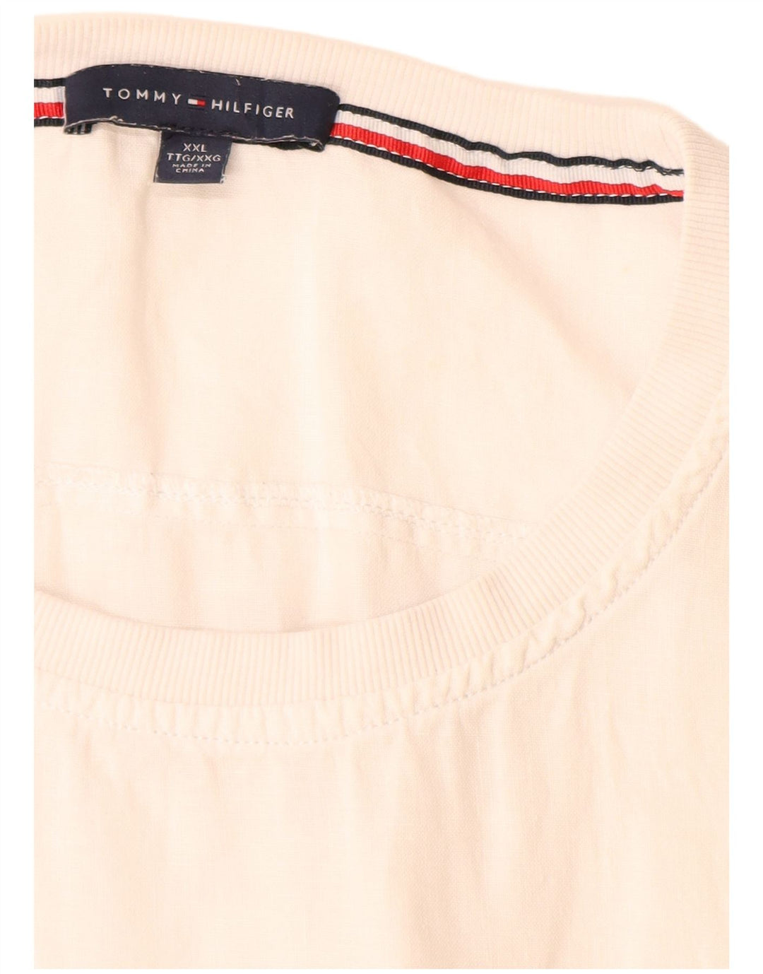 Camicetta da donna Tommy Hilfiger Top UK 20 2XL Lino bianco