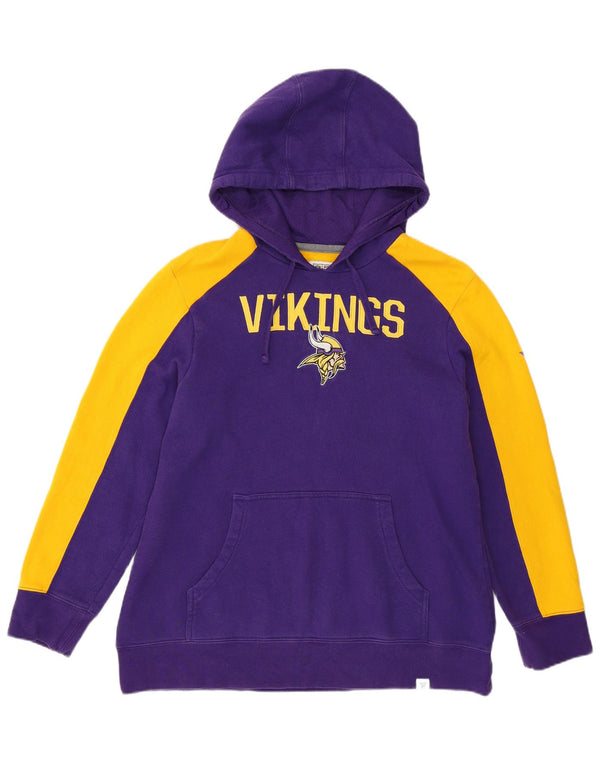 Felpa con cappuccio da ragazzo della NFL Vikings 13-14 anni, grande, color block viola