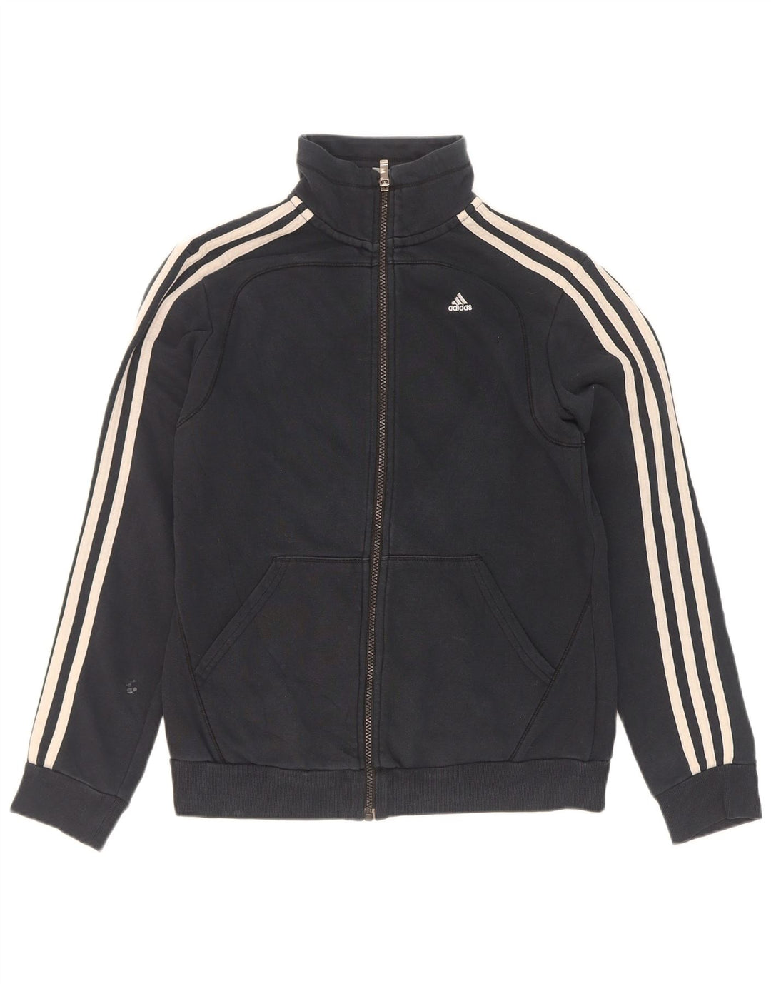 Giacca da ginnastica da donna Adidas UK 8/10 piccola in cotone nero