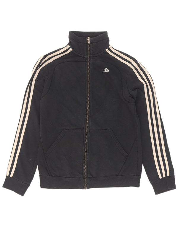 Giacca da ginnastica da donna Adidas UK 8/10 piccola in cotone nero