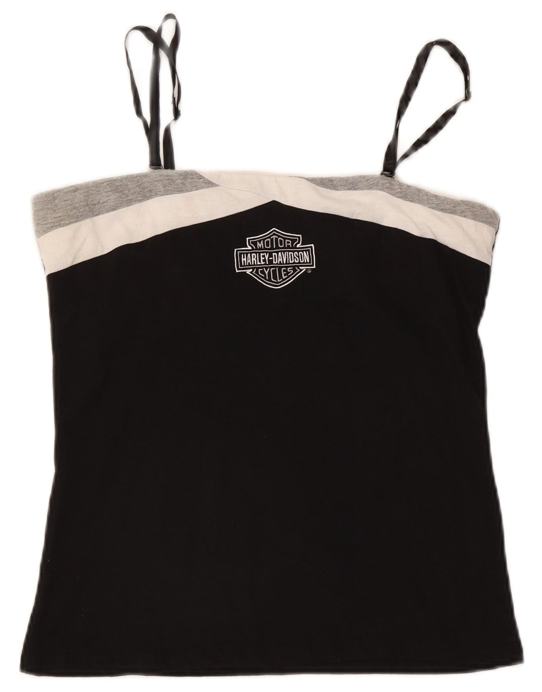 Canottiera corta grafica da donna Harley Davidson UK 14 grande cotone nero