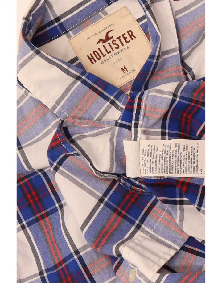 Camicia Hollister da uomo in cotone a quadri blu medio