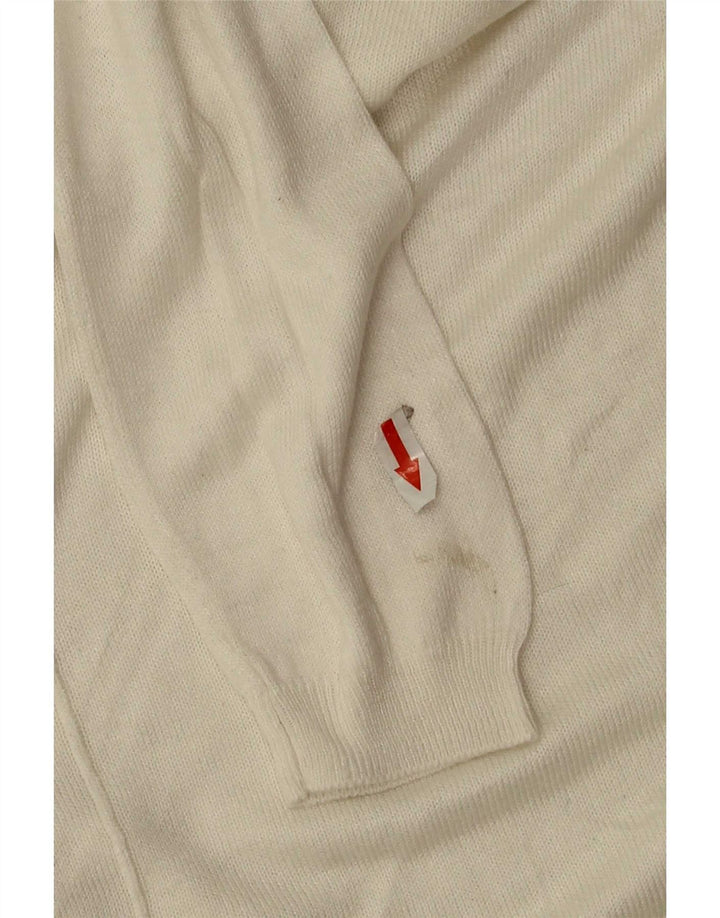 Maglione maglione girocollo oversize da donna Marks & Spencer UK 10 piccolo bianco