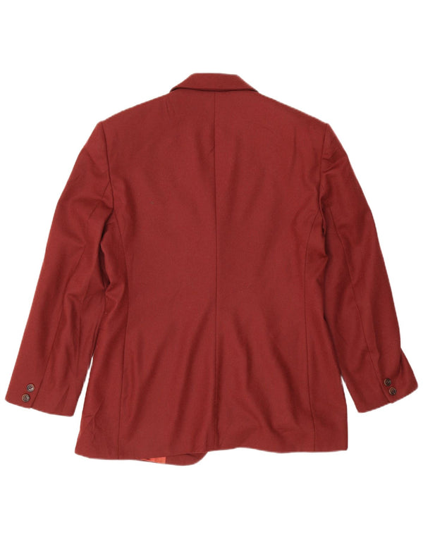 Giacca blazer a 2 bottoni corta da donna Benetton IT 44 Bordeaux medio in lana