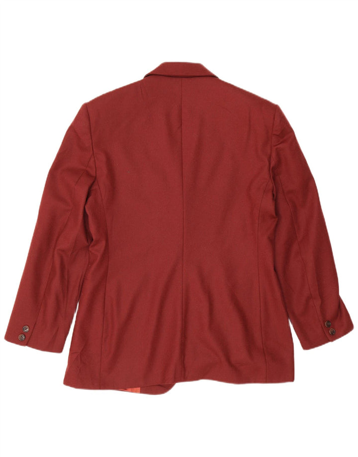 Giacca blazer a 2 bottoni corta da donna Benetton IT 44 Bordeaux medio in lana