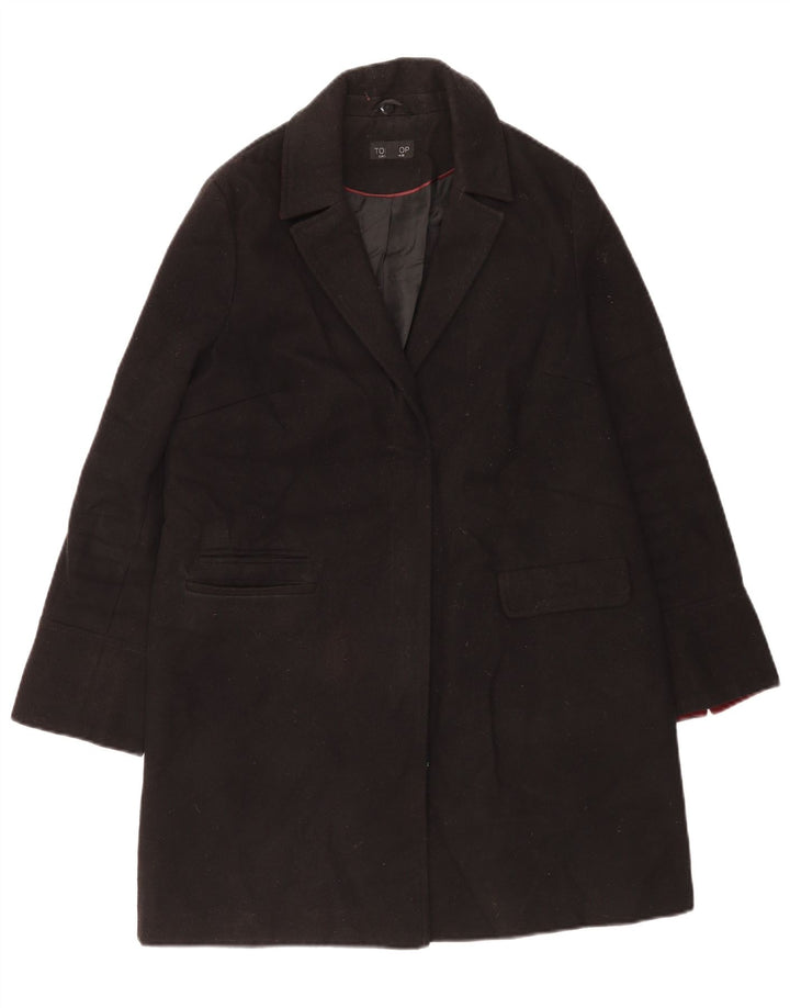 Soprabito oversize da donna Topshop UK 10 piccolo poliestere nero