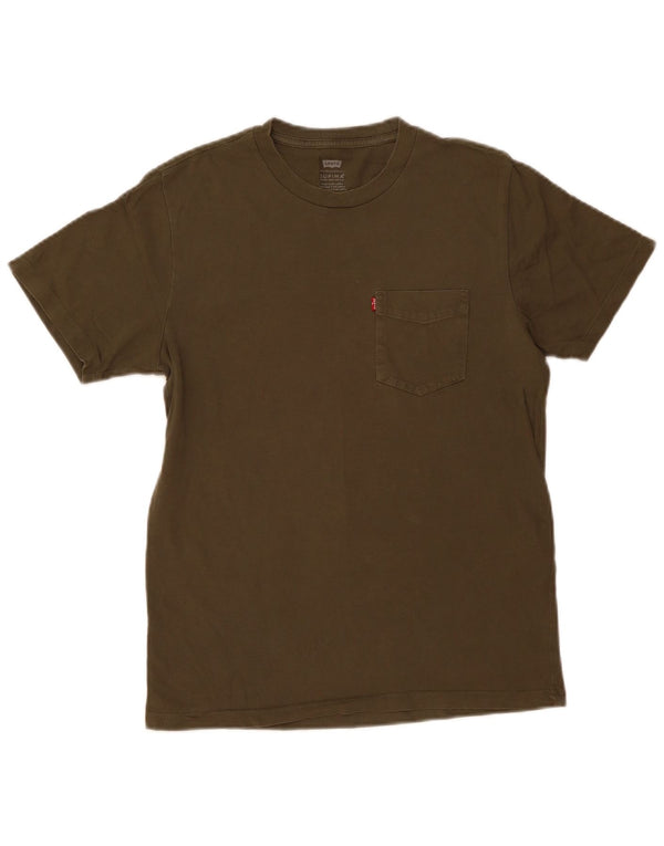 T-shirt da uomo Levi's Top Small in cotone kaki