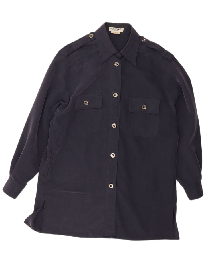 Soprabito da donna Jaeger UK 14 medio blu navy modal