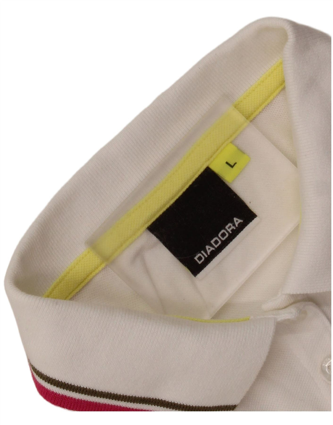 Polo DIADORA Donna UK 14 Large Bianca