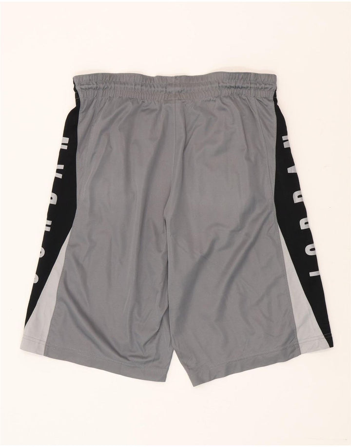 Pantaloncini sportivi Jordan Dri Fit Graphic da uomo, piccoli, in poliestere color block grigio