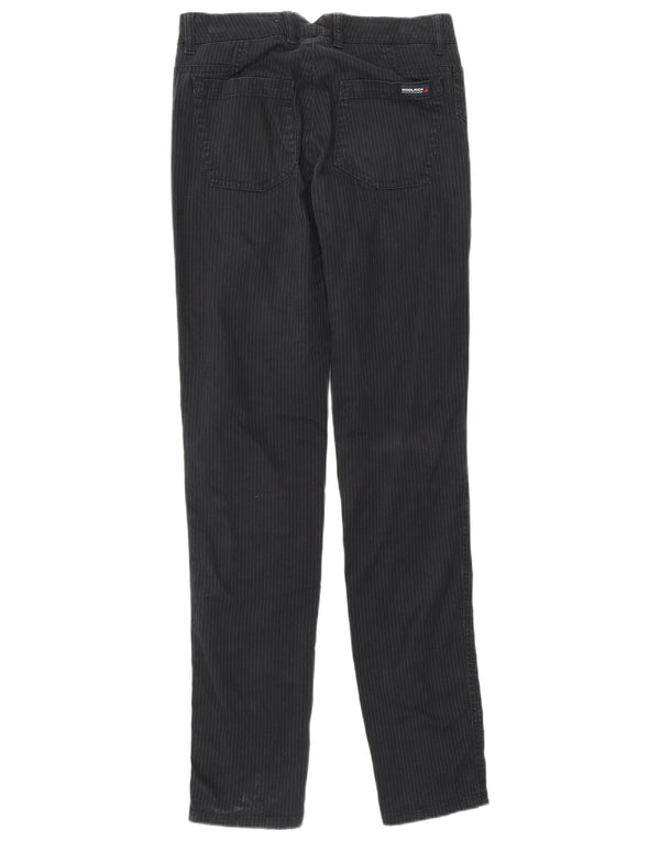Pantaloni casual slim da donna Woolrich W27 L32 cotone gessato blu navy