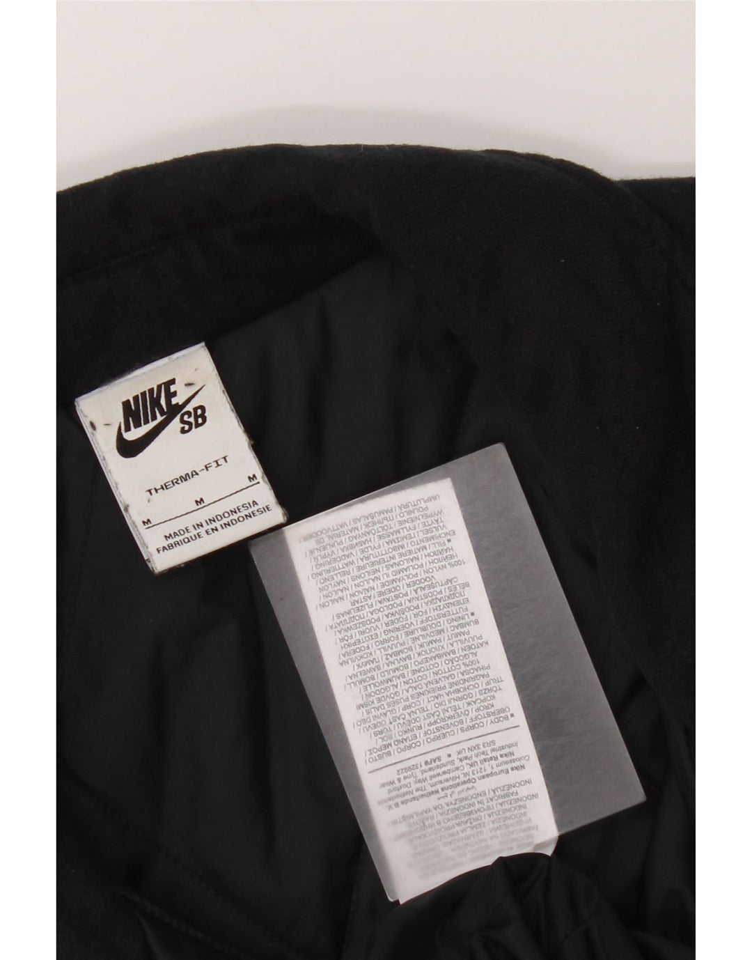 Giacca imbottita Nike Therma-Fit da uomo UK 38 cotone medio nero