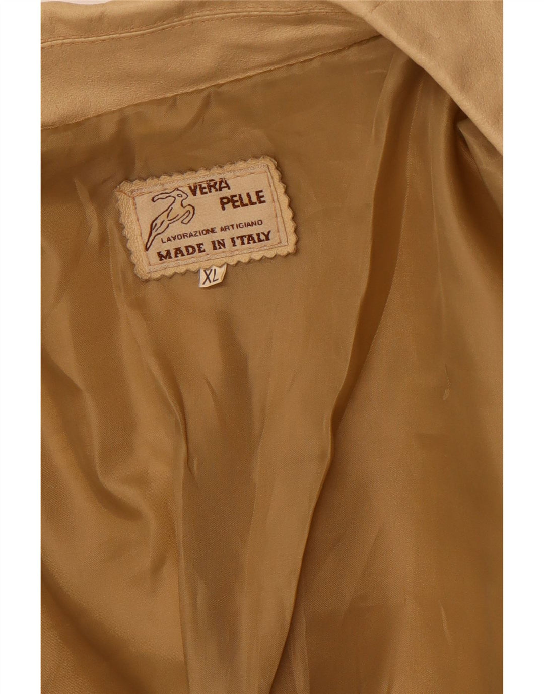 Giacca in pelle da donna VINTAGE UK 18 XL Pelle beige