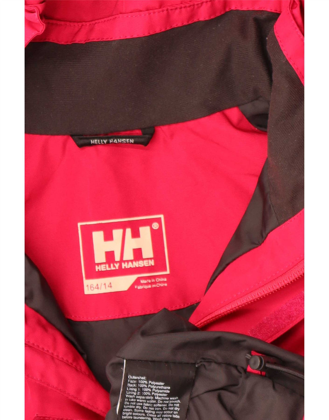Giacca a vento con cappuccio per ragazze Helly Hansen 13-14 anni in poliestere rosso
