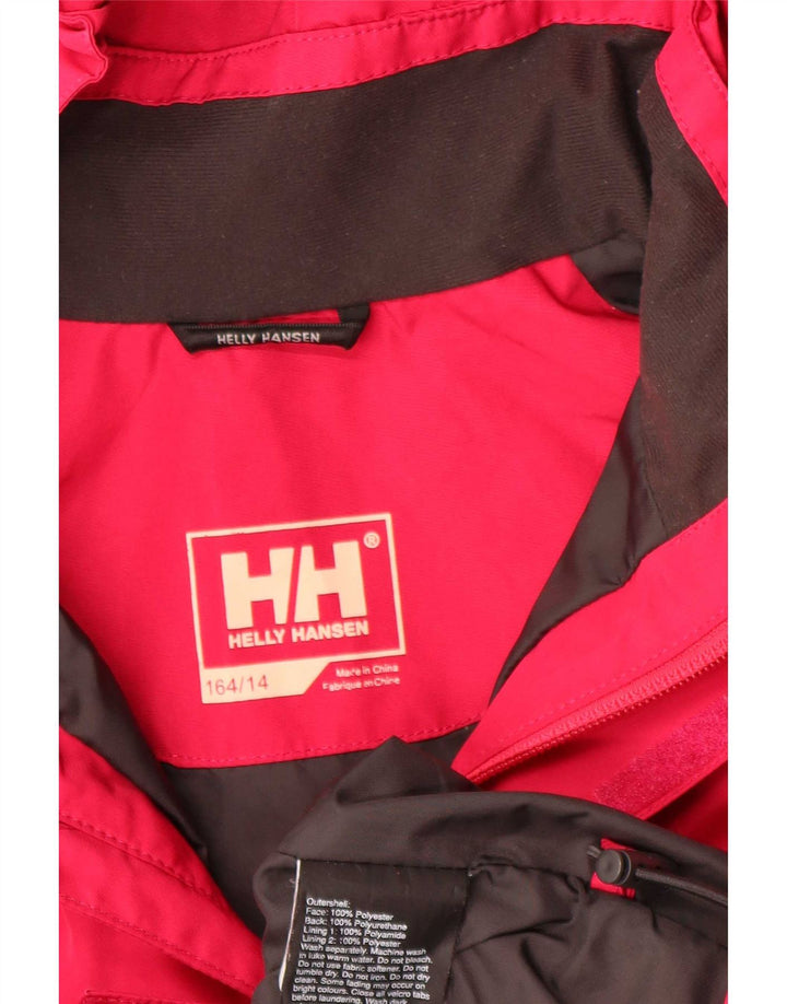 Giacca a vento con cappuccio per ragazze Helly Hansen 13-14 anni in poliestere rosso
