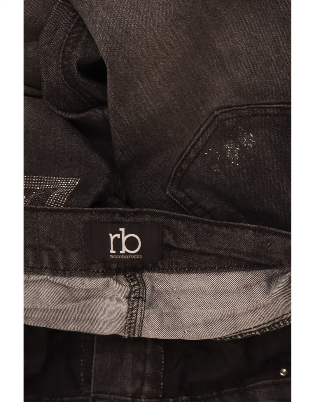 Jeans dritti da donna Roccobarocco W32 L28 cotone nero