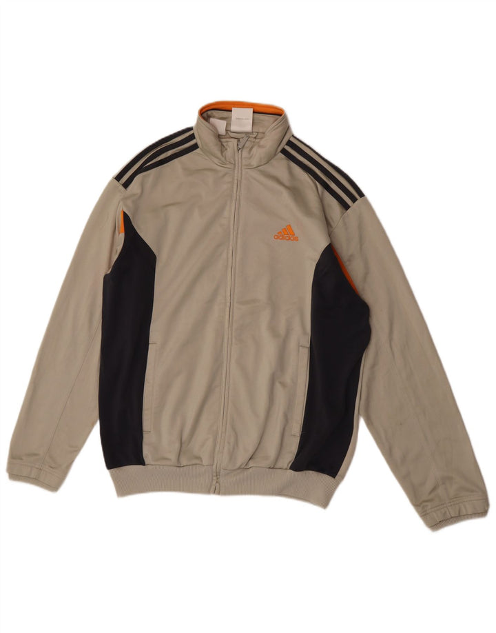 Giacca da tuta grafica da ragazzo Adidas 15-16 anni Beige Colourblock