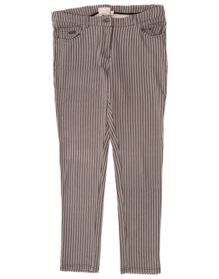 Pantaloni casual slim da donna Ellesse medi W30 L28 viscosa pied de poule grigia