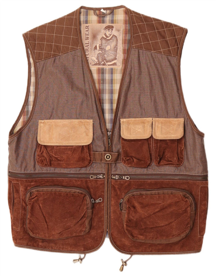 Giacca utility da uomo Natural Wear Conbipel IT 48 Colorblock marrone medio