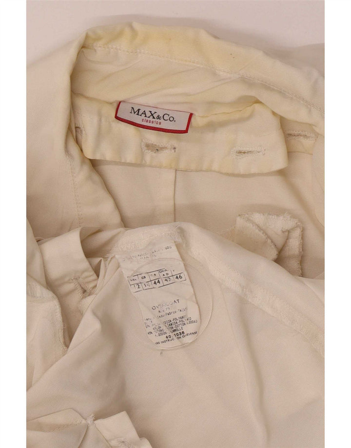 Trench da donna Max & Co. UK 14 Poliammide medio bianco sporco