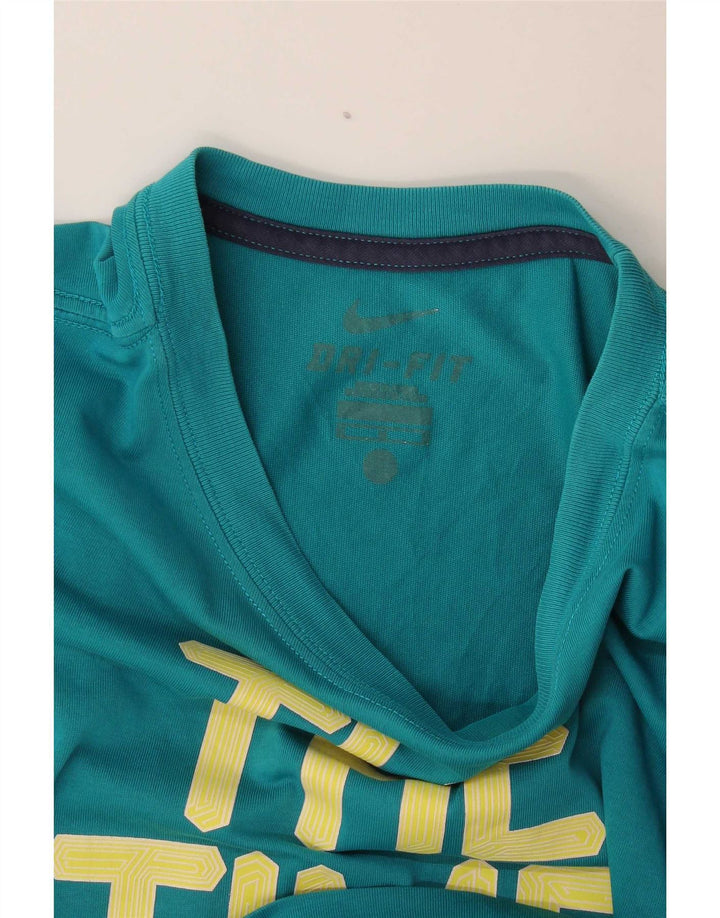T-shirt grafica Nike Dri Fit da uomo, turchese medio