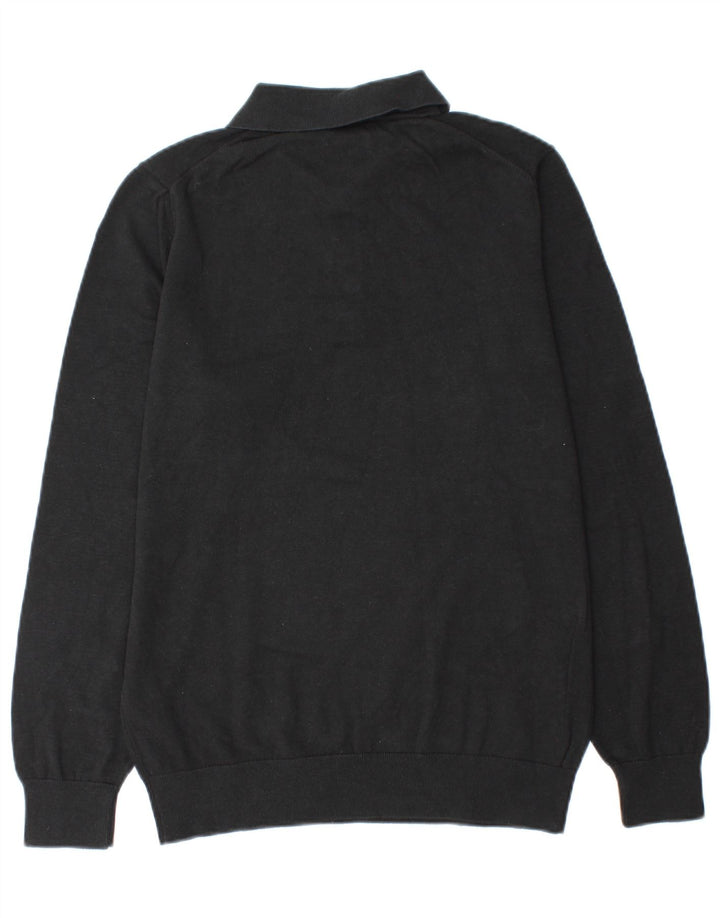 Massimo Dutti Maglione da uomo con collo alto in cotone nero medio