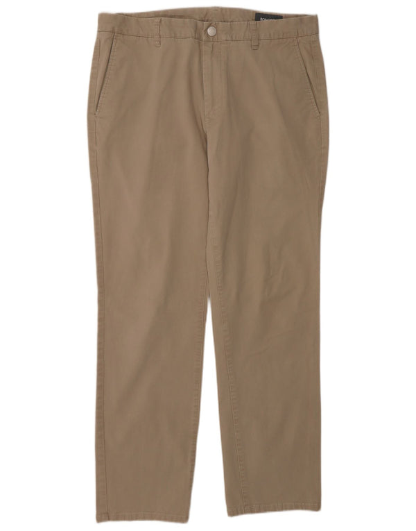 BONOBOS Mens Straight Chino Trousers W34 L29 Khaki