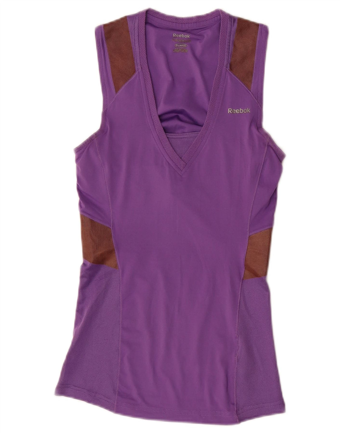 Canotta Reebok da donna UK 4/6 XS poliestere color block viola