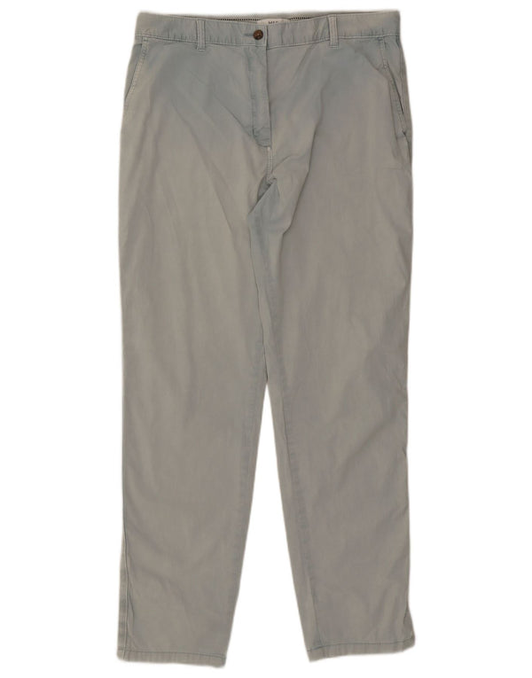 Pantaloni chino a vita alta da donna Marks & Spencer UK 16 Large W34 L31 Blu