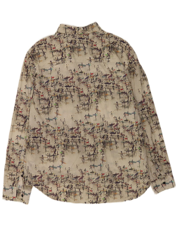 Camicia North Sails da uomo con motivo astratto XL in cotone bianco sporco