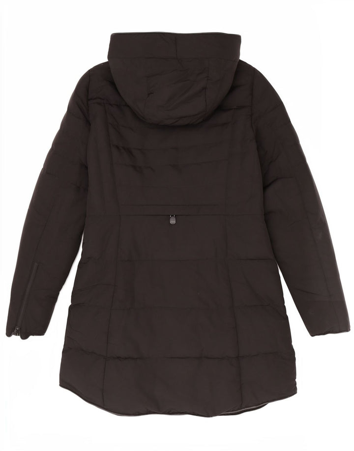 Cappotto imbottito con cappuccio da donna Zara UK 14 medio nero