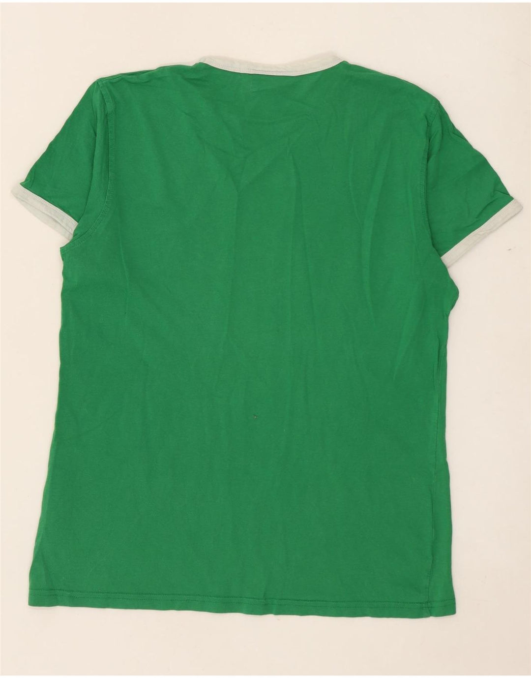 T-shirt grafica da uomo Schott Top in cotone verde medio