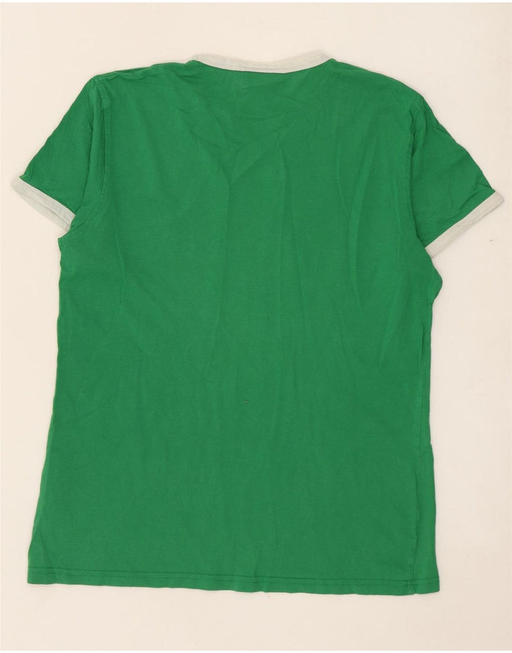 T-shirt grafica da uomo Schott Top in cotone verde medio