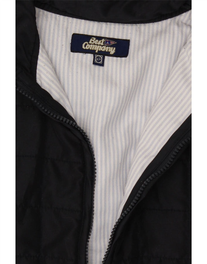 BEST COMPANY Womens Padded Jacket IT 42 Medium Navy Blue Polyester Vintage Best Company and Second-Hand Best Company from Messina Hembry 