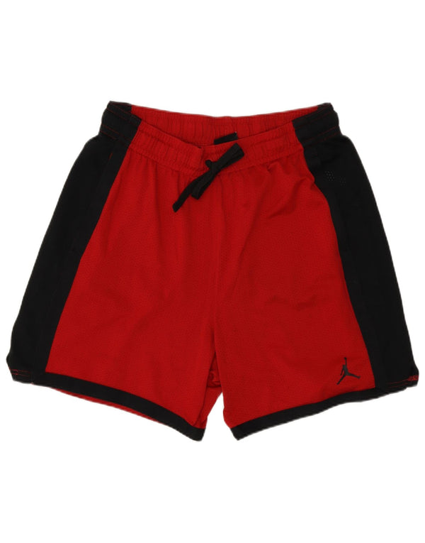 Pantaloncini sportivi Jordan da uomo XL in poliestere color block rosso