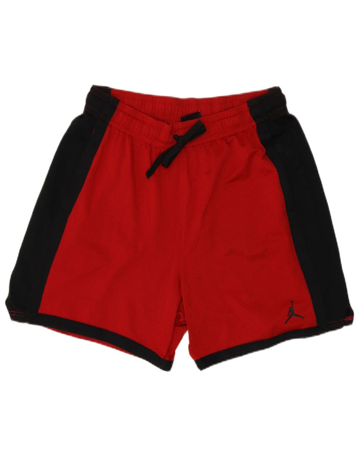 Pantaloncini sportivi Jordan da uomo XL in poliestere color block rosso