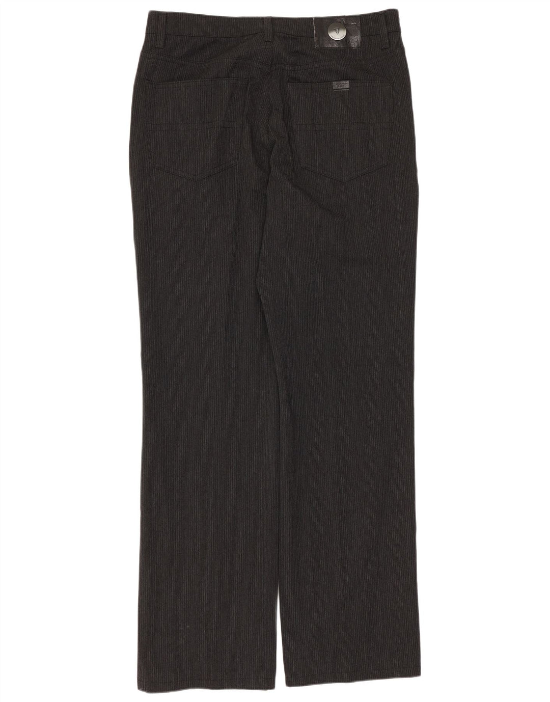 Pantaloni Casual Dritti Uomo TRUSSARDI W33 L31 Poliestere Gessato Grigio